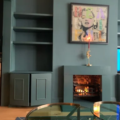 Alcove unit and floating shelves Alcove unit and floating shelves